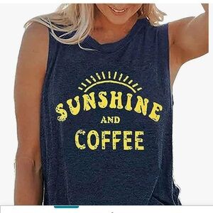 Rosemia Tank Tops Summer T Shirts Sleeveles
“Sunshine & Coffee”